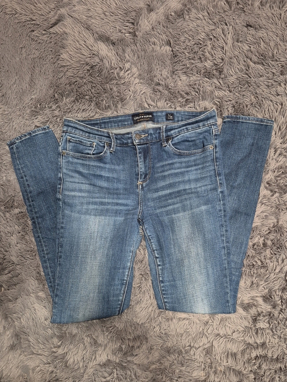 🍀Lucky Brand Women's Light-Mid Blue Skinny Jeans🍀